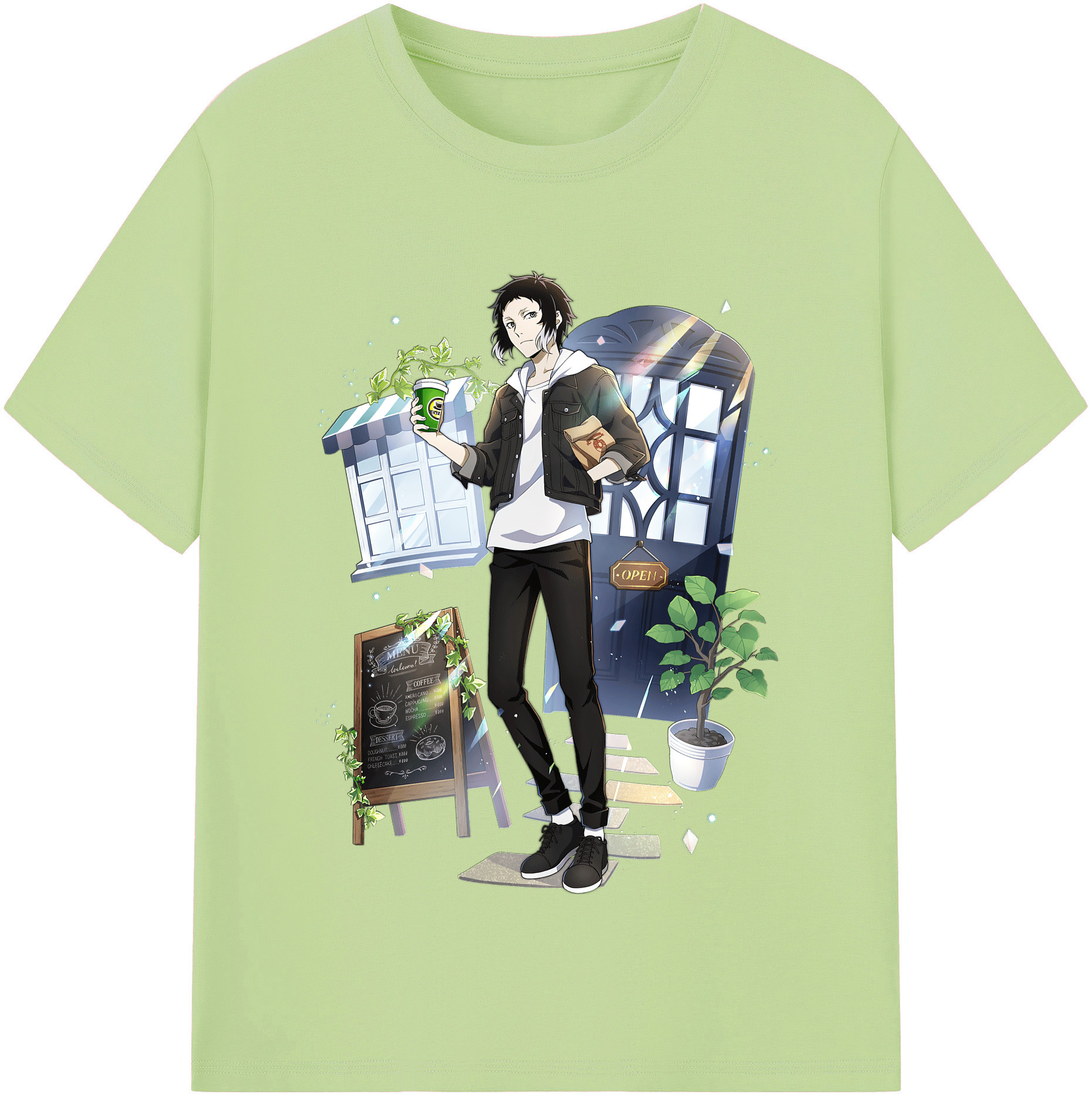 （画像用） 文豪ストレイドッグス Bungo Stray Dogs 綿100％半袖Tシャツ（フロントプリント）